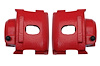 Mopar Front Disc Brake Caliper Set with D84 Pads, Left/Driver & Right/Passenger Side, Red Powder Coated [NEW] - image 1