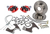 GM 10/12 Bolt Rear Disc Brake Conversion Kit for Select 1968-1974 GM F/X-Body [Standard Kit w/E-Brake & Red Calipers] - image 1