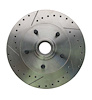 High Performance Cross-Drilled & Slotted Front Brake Rotors for Select 1962-1972 Mopar Models [Right/Passenger Side] - image 1
