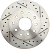 High Performance Cross-Drilled & Slotted Rear Brake Rotor for 1962-1972 Mopar A-Body, B-Body, E-Body [Left/Driver Side] - image 1