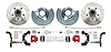 Front Premium Disc Brake Conversion Kit for Select 1962-1972 Mopar Models, 5 x 4.50 in. Bolt Pattern [Red Calipers] - image 1