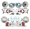 Front & Rear Standard Disc Brake Conversion Kit for Select 1962-1972 Mopar Models, 5 x 4 in. Bolt Pattern [Red Calipers] - image 1