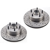 High Performance Cross-Drilled & Vented Front Brake Rotors for 1967-1974 GM A, F, X Body - image 1