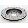 High Performance Cross-Drilled & Slotted Right Front Brake Rotor for 2005-2014 Mustang - image 2