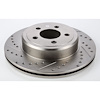 High Performance Cross-Drilled & Slotted Right Rear Brake Rotor for 2005-2016 Challenger, Charger, Magnum - image 1