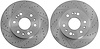 High Performance Cross-Drilled & Slotted Front Brake Rotors for 2005-2017 GM - image 1