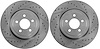 High Performance Cross-Drilled & Slotted Front Brake Rotors for 2005-2017 Dodge - image 1