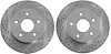 High Performance Cross-Drilled & Slotted Front Brake Rotors for 2002-2017 Dodge - image 1