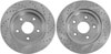 High Performance Cross-Drilled & Slotted Front Brake Rotors for 2002-2017 Dodge - image 2