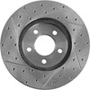 High Performance Cross-Drilled & Slotted Left Front Brake Rotor for 2003-2011 Ford - image 2
