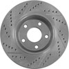 High Performance Cross-Drilled & Slotted Left Front Brake Rotor for 2004-2012 GM - image 2