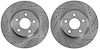 High Performance Cross-Drilled & Slotted Front Brake Rotors for 2004-2012 GM - image 1