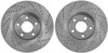 High Performance Cross-Drilled & Slotted Front Brake Rotors for 2004-2012 GM - image 2