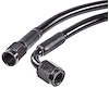 Black Coated Brake Hose [-3 AN, Straight Female to 90 degree Female, 12 in. Length] - image 1