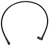 Black Coated Brake Hose [-3 AN, Straight Female to 90 degree Female, 24 in. Length] - image 1