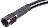 Black Coated Brake Hose [-3 AN, Straight Female to 90 degree Female, 30 in. Length] - image 1