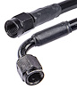 Black Coated Brake Hose [-3 AN, Straight Female to 90 degree Female, 36 in. Length] - image 1