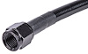Black Coated Brake Hose [-4 AN, Straight Female to Straight Female, 12 in. Length] - image 1