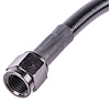 Black Coated Brake Hose [-4 AN, Straight Female to Straight Female, 60 in. Length] - image 1