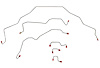 Front Brake Line Kit for 1994-1995 Dodge Ram 1500, 2500, 3500 2WD Trucks w/AWABS, One-Block LH [Stainless] - image 1