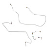 Front Brake Line Kit for 1994-1995 Dodge Ram 1500, 2500, 3500 4WD Trucks w/RWABS, One-Block LH [Stainless] - image 1