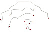 Front Brake Line Kit for 1994-1995 Dodge Ram 1500, 2500, 3500 4WD Trucks w/AWABS, One-Block LH [Stainless] - image 1