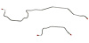 Rear Axle Brake Line Kit for 1998-2001 Dodge Ram 3500 Dually w/Dana 80, Rear Drum [Stainless] - image 1