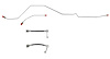 Rear Axle Brake Line Kit w/Hoses for 2003-2009 Dodge Ram 2500, 3500 V10 w/10.5 AAM Axle [Stainless] - image 1