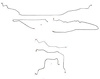 Complete Brake Line Set for 1996-1999 Chevy Cavalier, Pontiac Sunfire [Stainless Steel] - image 1
