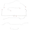 Complete Brake Line Set for 2000-2005 Chevy Malibu, Olds. Alero, Pontiac Grand Am w/ABS, TC [Stainless Steel] - image 1