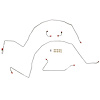 Complete Brake Line Set for 1955 Chevy Bel Air w/Manual Brakes, Single Exhaust [Stainless Steel] - image 1