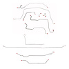 Complete Standard Brake Line Kit for 1967-1970 Chevy C10, GMC 1500 2WD Long Bed/Coil Spring, 5-Lug/Coil Spring [Stainless Steel] - image 1