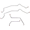Transmission Oil Cooler Lines for 2002-2009 Chevy Trailblazer [Stainless Steel]