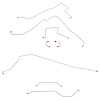 Complete Brake Line Kit for 97-06 Jeep Wrangler TJ w/o ABS, Dana 35 [Steel] - image 1