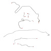 Complete Brake Line Kit for 1982-83 Pontiac Firebird 2.5L 4 Cyl or 2.8L 6 Cyl w/ Rear Drum [Stainless Steel] - image 1