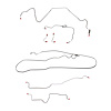 Complete Brake Line Kit for 1986-89 Pontiac Firebird V8 w/ Rear Drum [Stainless Steel] - image 1