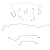 Complete Brake Line Kit for 1967 Mopar A-Body w/ Standard Drum, 8 3/4 in. Axle, 108 in. Wheel Base [Steel] - image 1