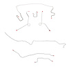 Complete Brake Line Kit for 1967 Mopar A-Body w/ Power Drum, Dana Axle [Stainless Steel] - image 1