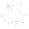 Complete Brake Line Kit for 1967 Mopar A-Body w/ Power Drum, Dana Axle, 108 in. Wheel Base [Steel] - image 1