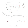 Complete Brake Line Kit for 1968-69 Mopar A-Body w/ Standard Drum, 7-1/4 in. or 8-1/4 in. Axle [Steel] - image 1