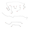 Complete Brake Line Kit for 1968-69 Mopar A-Body w/ Standard Drum, 8 3/4 in. Axle [Steel] - image 1
