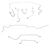 Complete Brake Line Kit for 1968-69 Mopar A-Body w/ Standard Drum, 8 3/4 in. Axle, 108 in. Wheel Base [Steel] - image 1