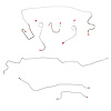 Complete Brake Line Kit for 1968-69 Mopar A-Body w/ Standard Drum, Dana Axle, 108 in. Wheel Base [Steel] - image 1
