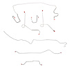 Complete Brake Line Kit for 1968-69 Mopar A-Body w/ Power Drum, 7-1/4 in. or 8-1/4 in. Axle [Steel] - image 1
