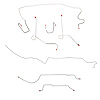 Complete Brake Line Kit for 1968-69 Mopar A-Body w/ Power Drum, 8 3/4 in. Axle [Stainless Steel] - image 1