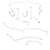 Complete Brake Line Kit for 1968-69 Mopar A-Body w/ Power Drum, Dana Axle [Stainless Steel] - image 1