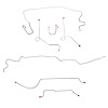 Complete Brake Line Kit for 1968-69 Mopar A-Body w/ Power Drum, 8 3/4 in. Axle, 108 in. Wheel Base [Steel] - image 1