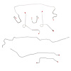 Complete Brake Line Kit for 1968-69 Mopar A-Body w/ Power Drum, Dana Axle, 108 in. Wheel Base [Steel] - image 1