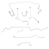 Complete Brake Line Kit for 1968-69 Mopar A-Body w/ Power Disc, 7-1/4 in. or 8-1/4 in. Axle [Steel] - image 1