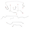 Complete Brake Line Kit for 1968-69 Mopar A-Body w/ Power Disc, 8 3/4 in. Axle [Stainless Steel] - image 1